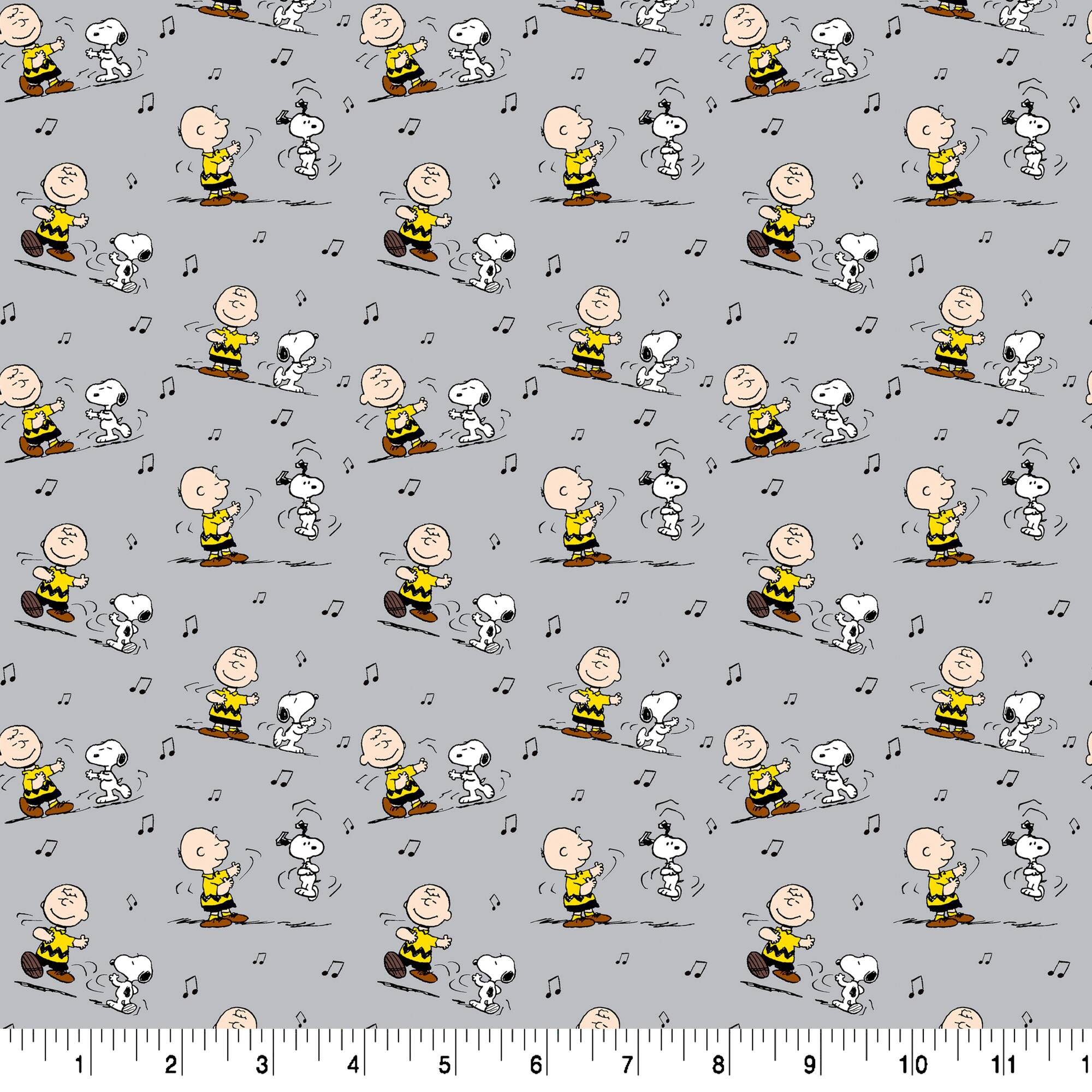 Peanuts® Charlie Brown & Snoopy Dance Cotton Fabric